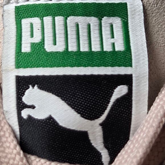 Puma Suede Classic 21 Shoes Womens SZ 8 Pink White Lace Up Sneakers Skater - Picture 10 of 11